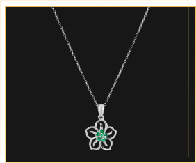 Gemstone Flower Pendant Necklace